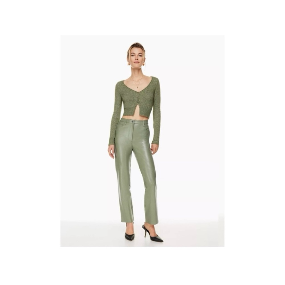 Aritzia Sage Green Straight Leg Pants